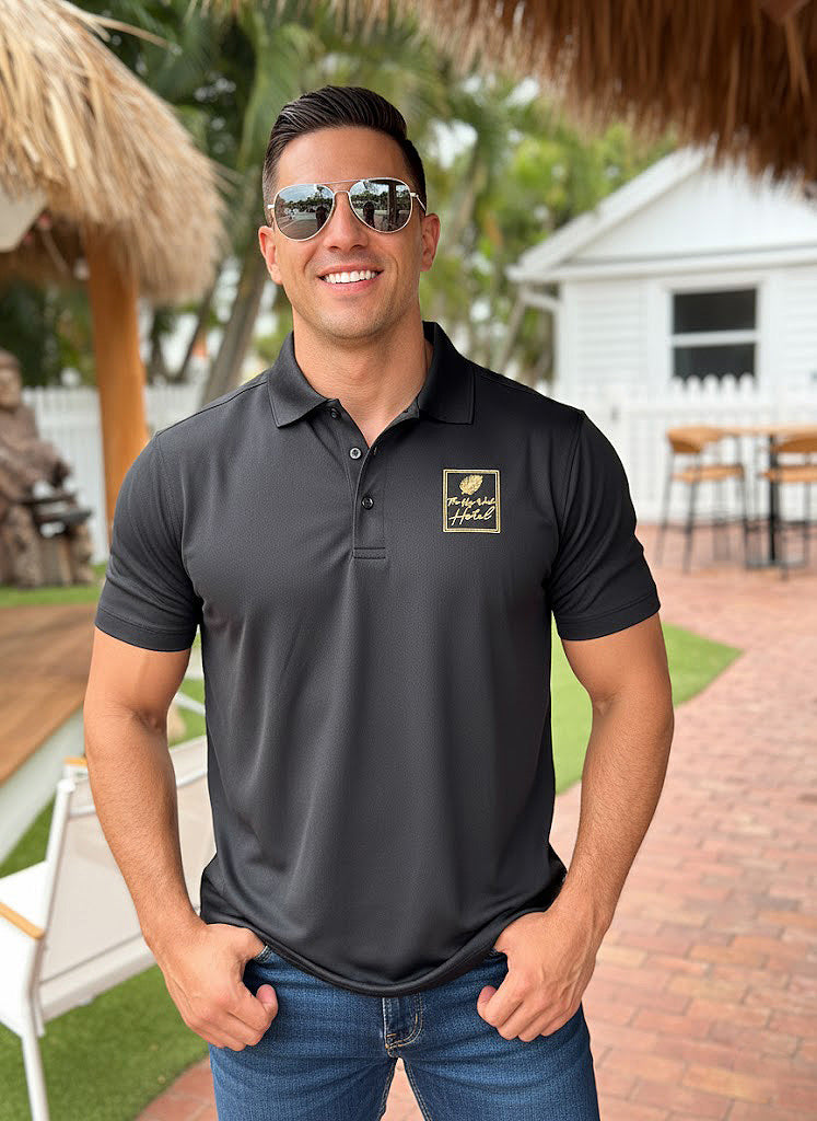 The Key West Hotel Golf Shirt (Black)
