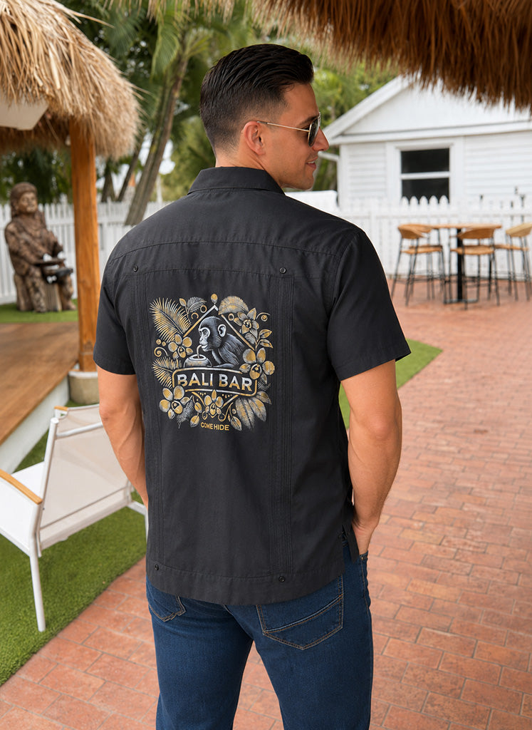 The Bali Bar Cuban Shirt (Black)