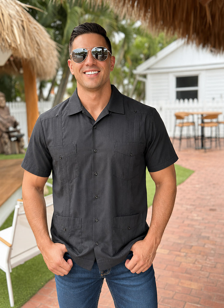 The Bali Bar Cuban Shirt (Black)