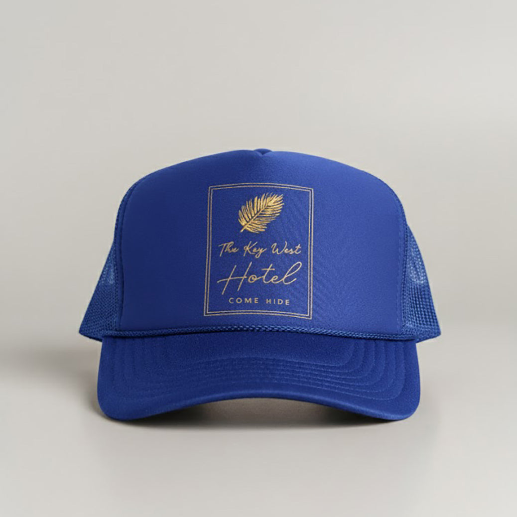 The Key West Hotel Trucker Hat (Royal Blue)